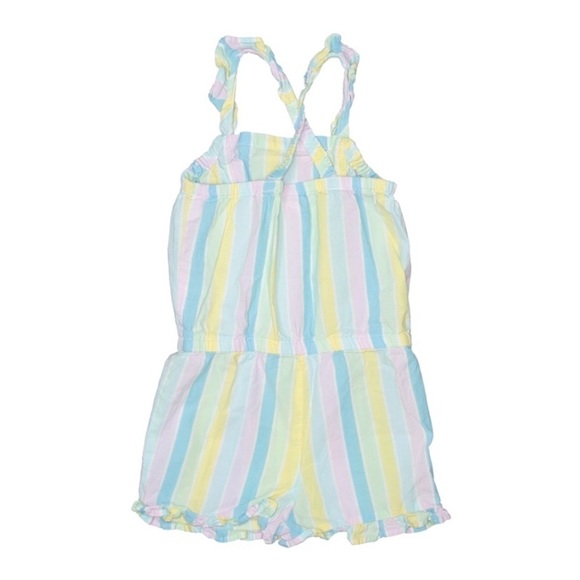 Carter’s Pastel Candy Stripe Ruffle Romper kids size 6 - Picture 3 of 7
